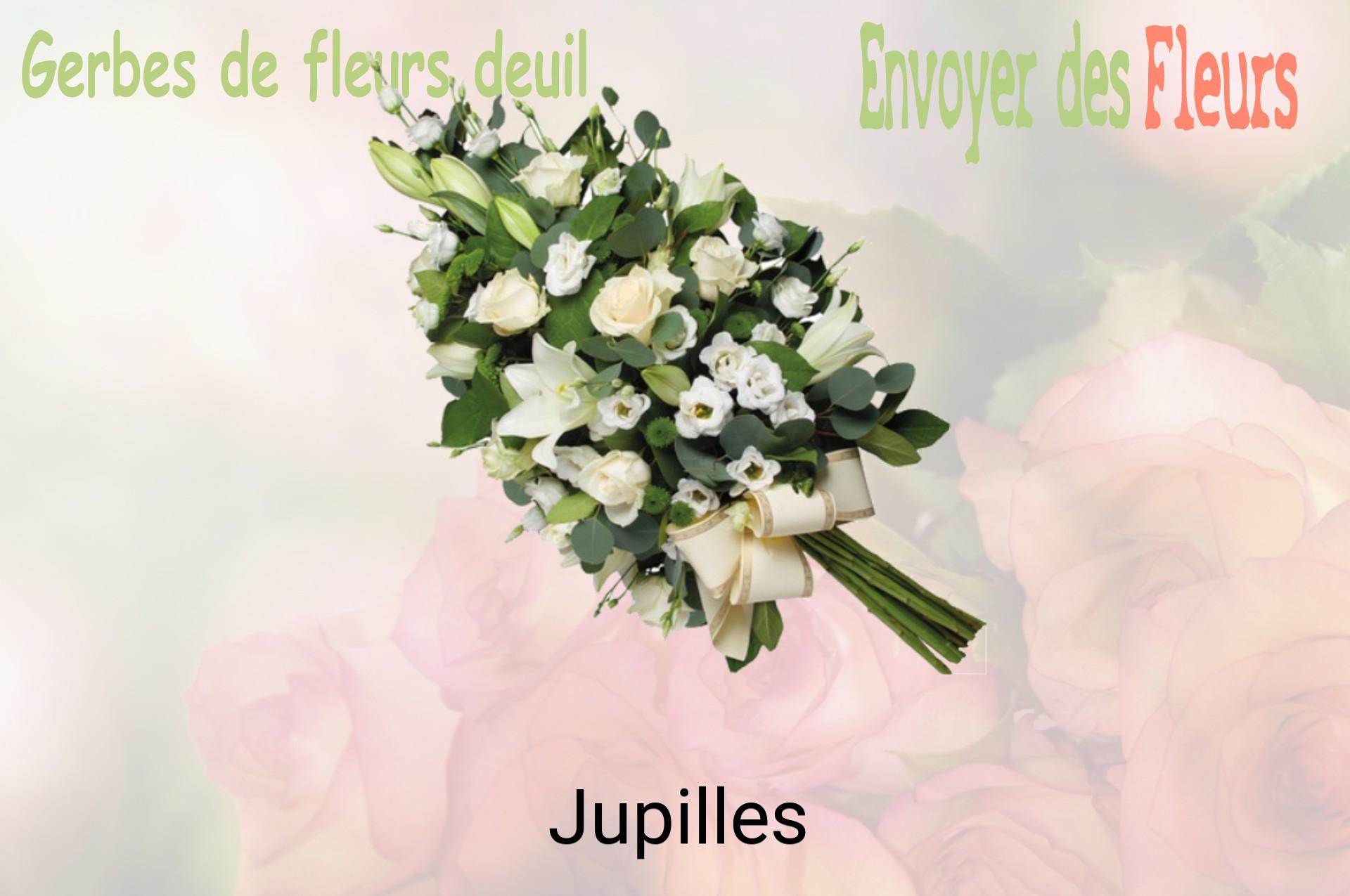 Gerbe de fleurs de deuil livrée à Jupilles